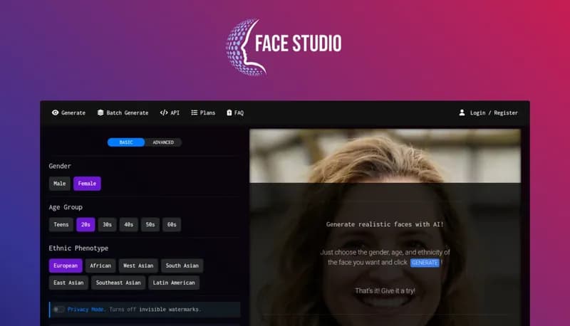 Face Studio screenshot