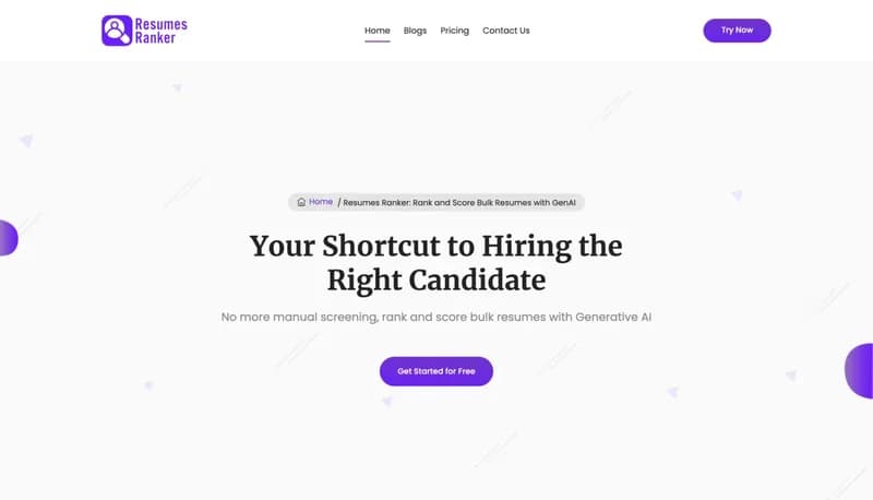 Resumes Ranker screenshot
