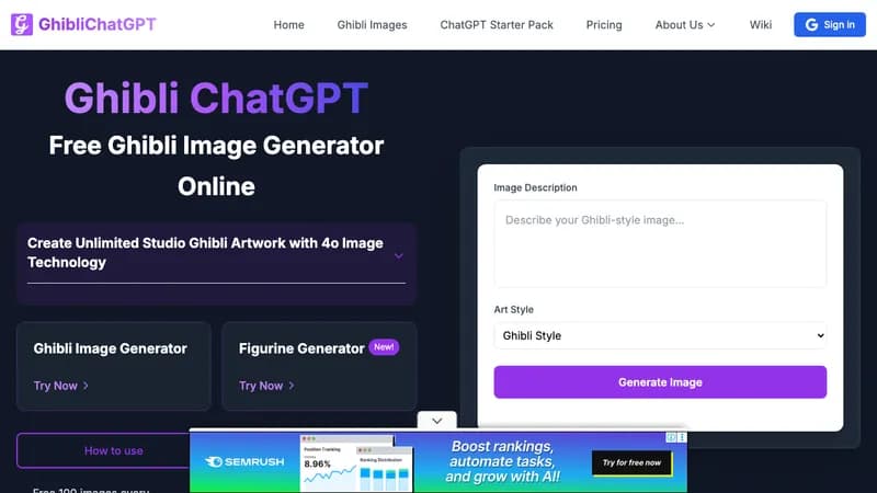 GhibliChatGPT screenshot