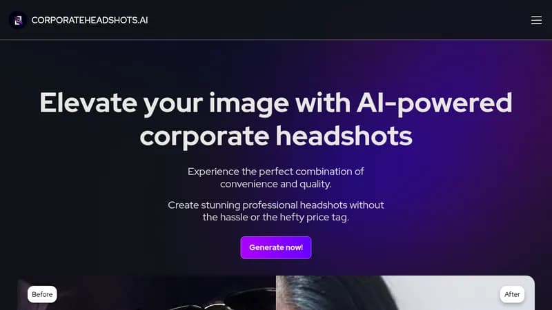 corporateheadshots.ai website