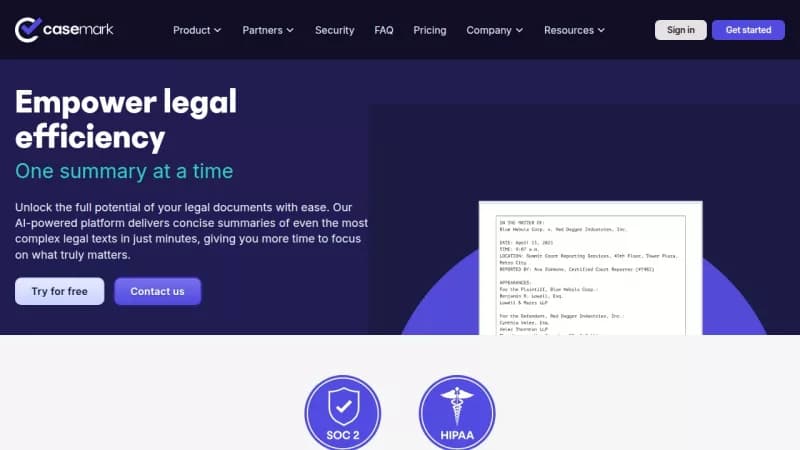 CaseMark screenshot