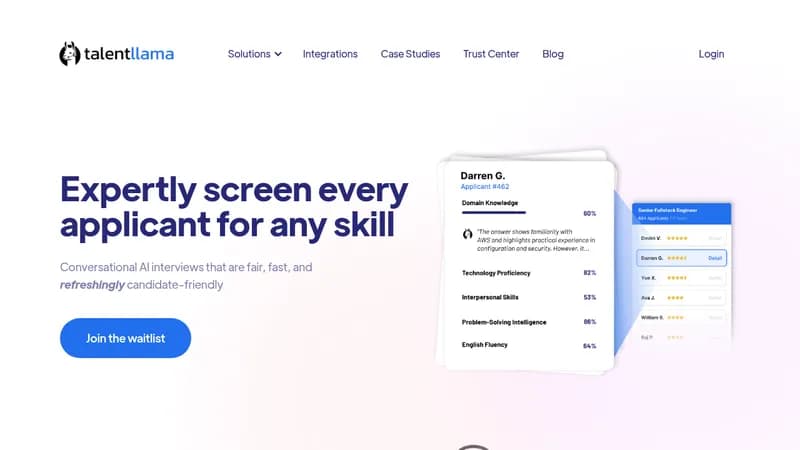 talent llama website