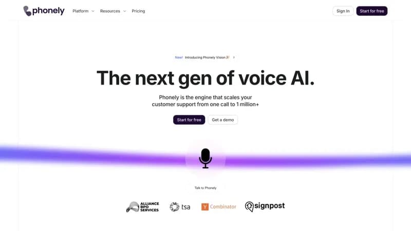 Phonely AI screenshot