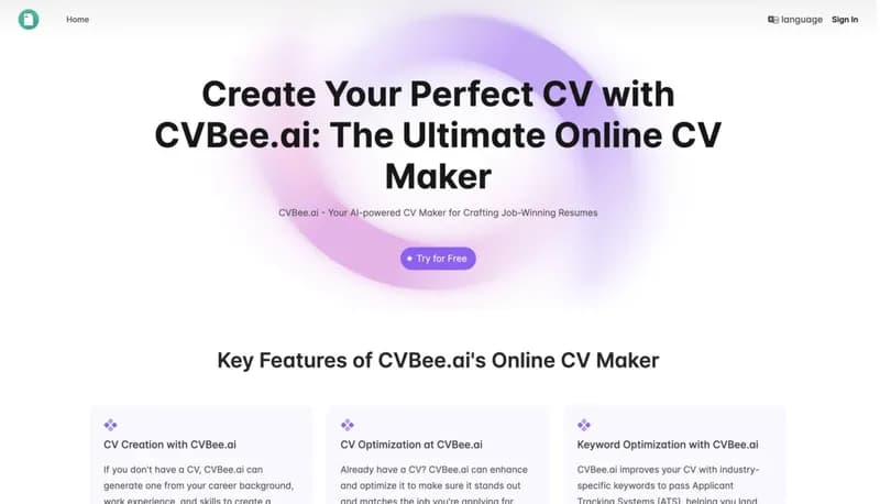 CVBee.ai screenshot