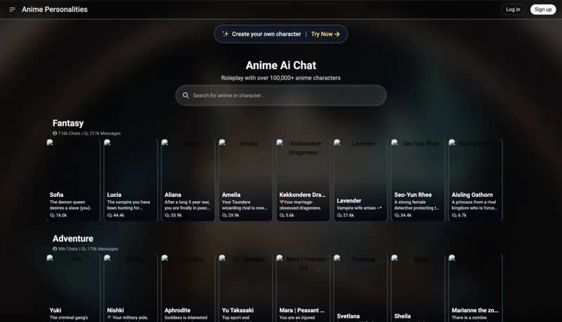 Anime AI Chat screenshot