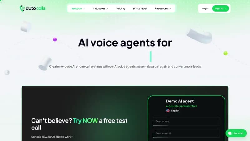Autocalls screenshot