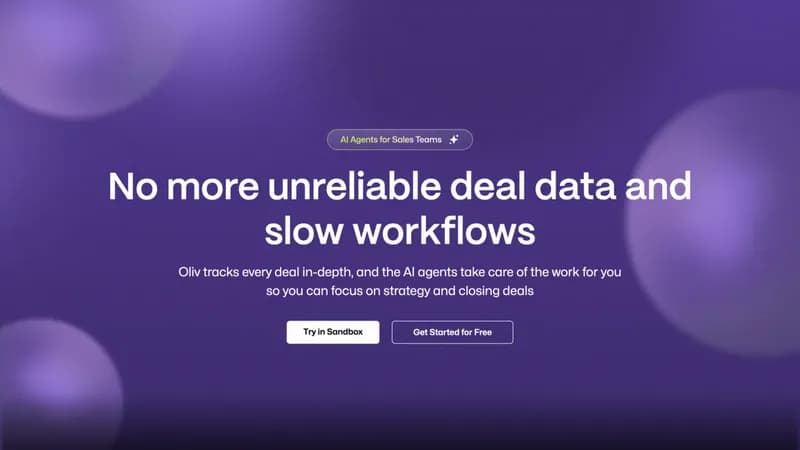 Oliv AI screenshot