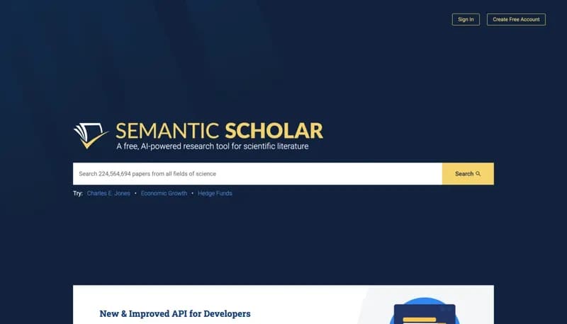 Semantic Scholar screenshot