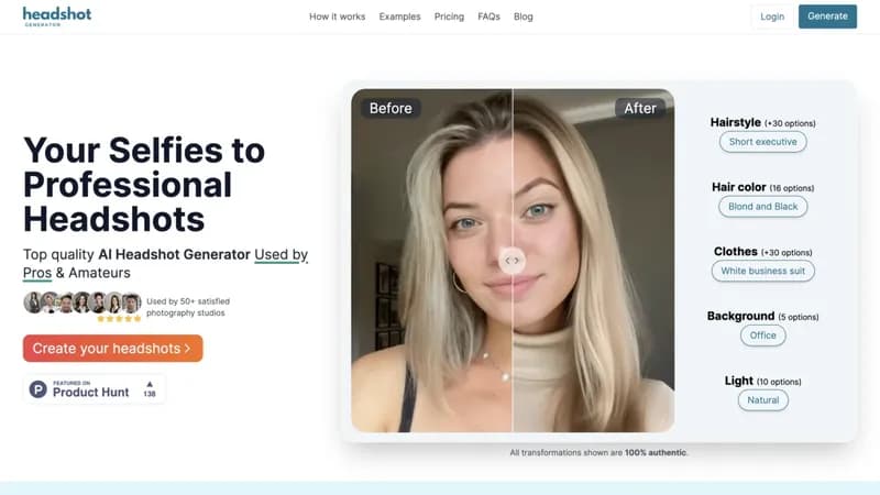 AI Headshot Generator screenshot