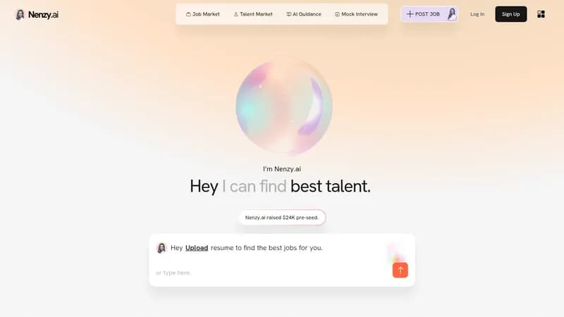 nenzy.ai website