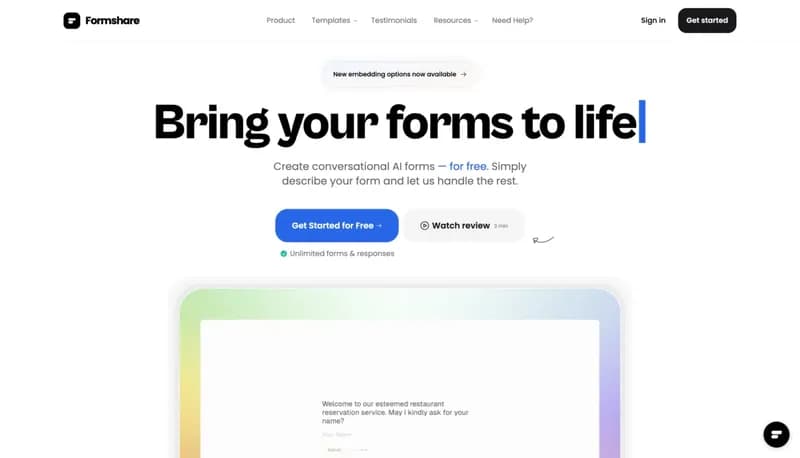Formshare screenshot