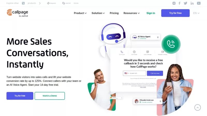 CallPage screenshot