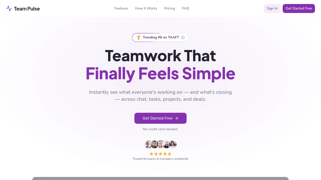 team pulse website