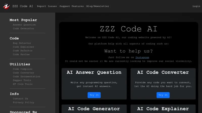 zzz code ai website