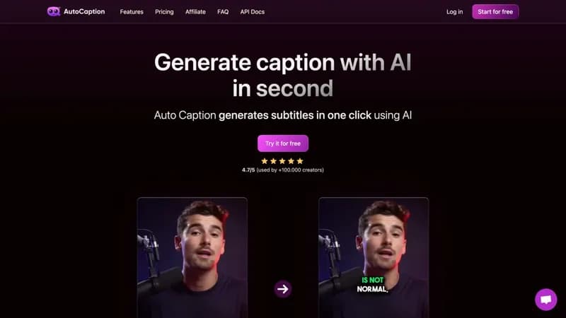 AutoCaption screenshot