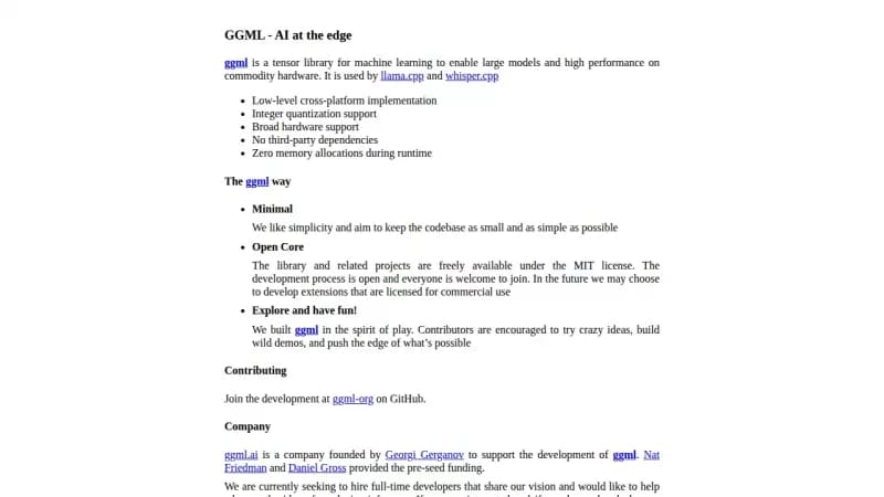 GGML screenshot