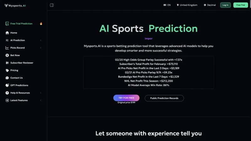 Mysports AI screenshot
