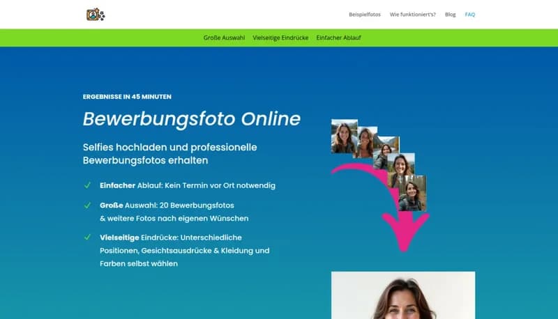 Bewerbungsfoto-Online screenshot
