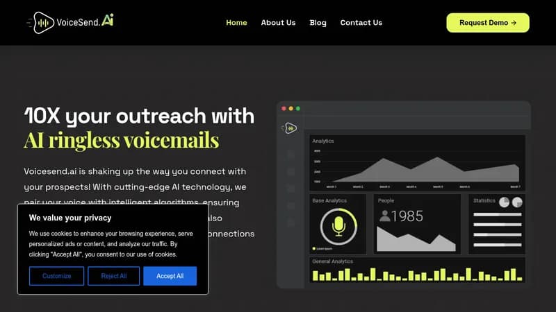 voicesend.ai website