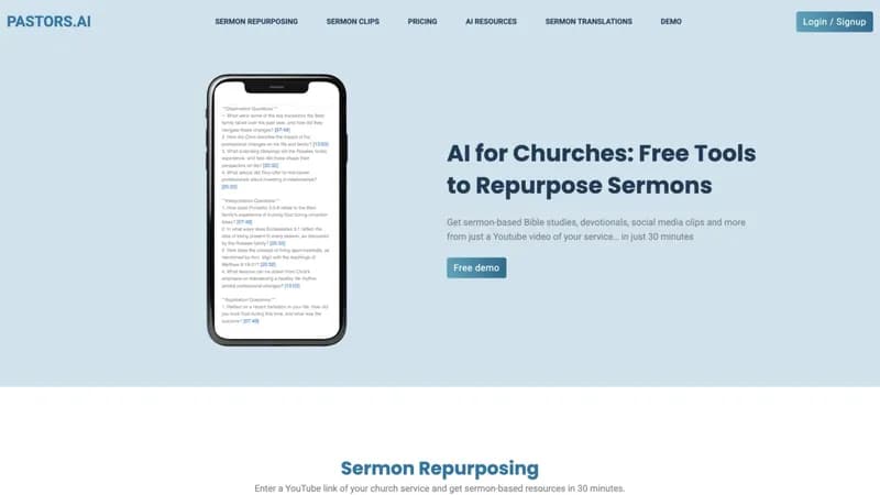 Pastors.AI screenshot