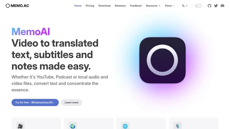 memo ai website