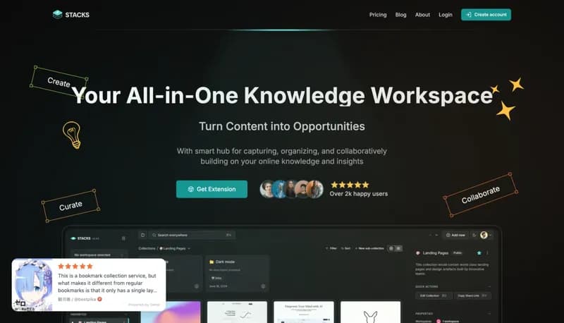 Stacks screenshot
