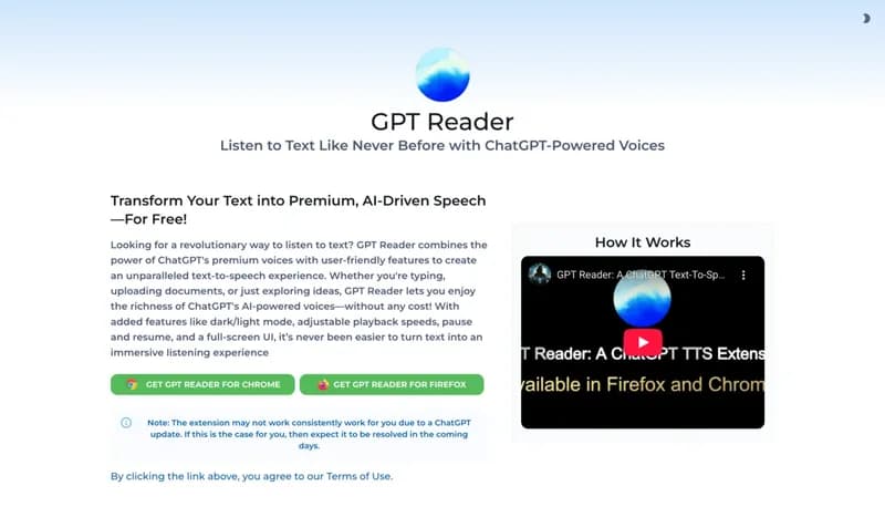 GPT Reader screenshot