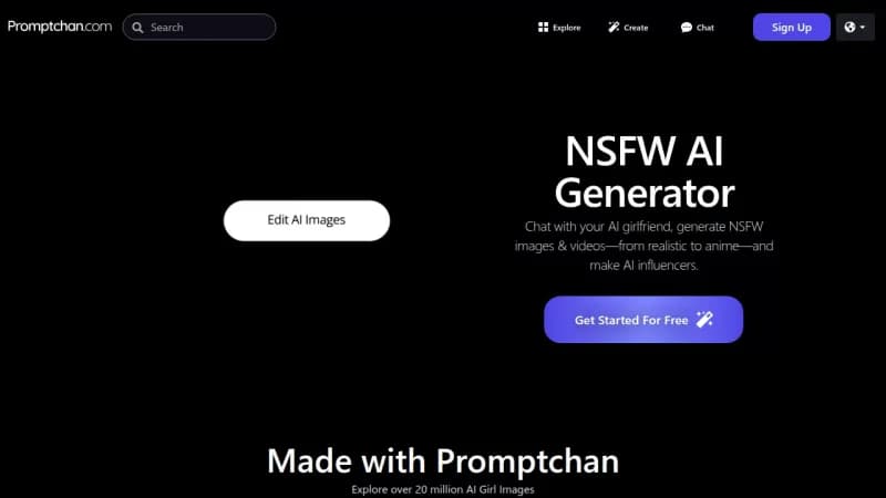 Promptchan AI screenshot