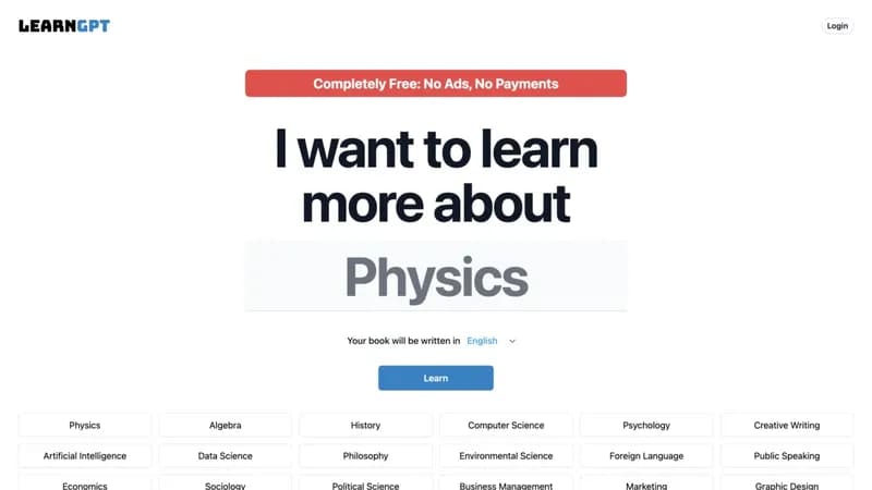 LearnGPT screenshot