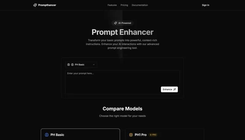 Prompthancer screenshot