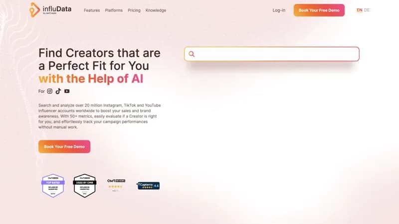 influData screenshot