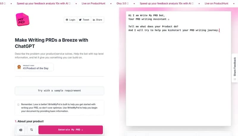 WriteMyPrd screenshot