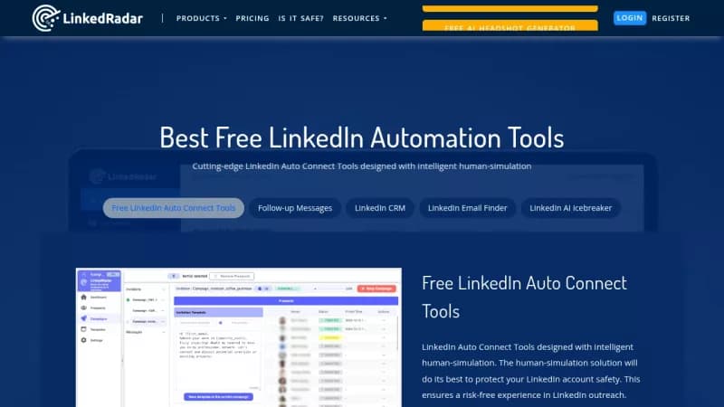 LinkedRadar screenshot