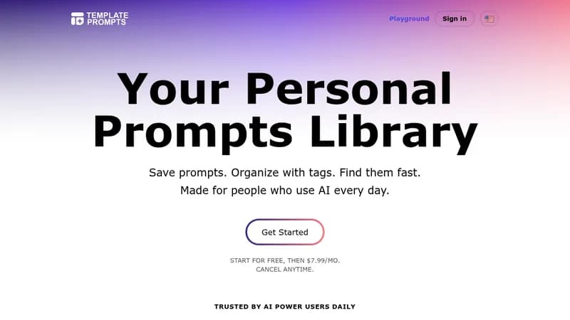 template prompts website