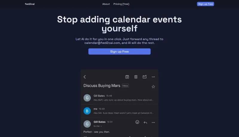 fwd2cal screenshot