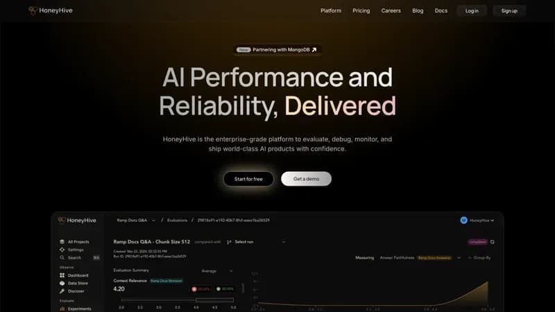 HoneyHive screenshot