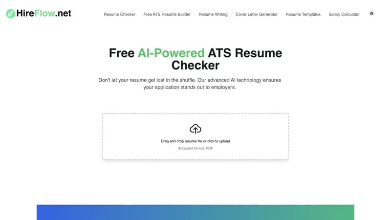 HireFlow ATS Resume Checker screenshot