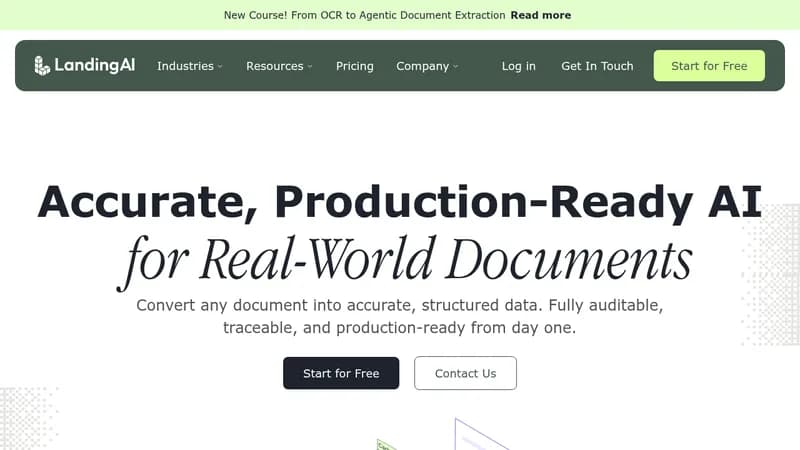 agentic document extraction website