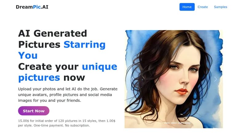 dreampic.ai website