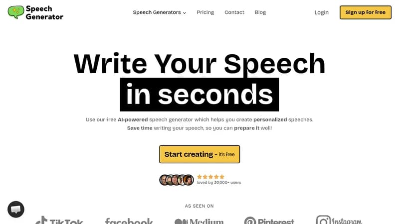 speech generator website