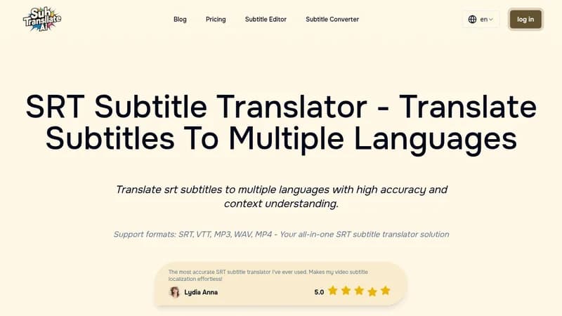 subtranslate ai website