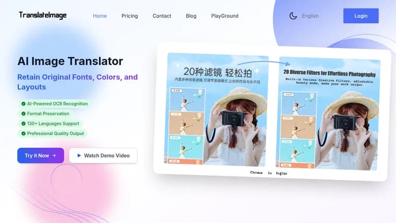 ai image translator website