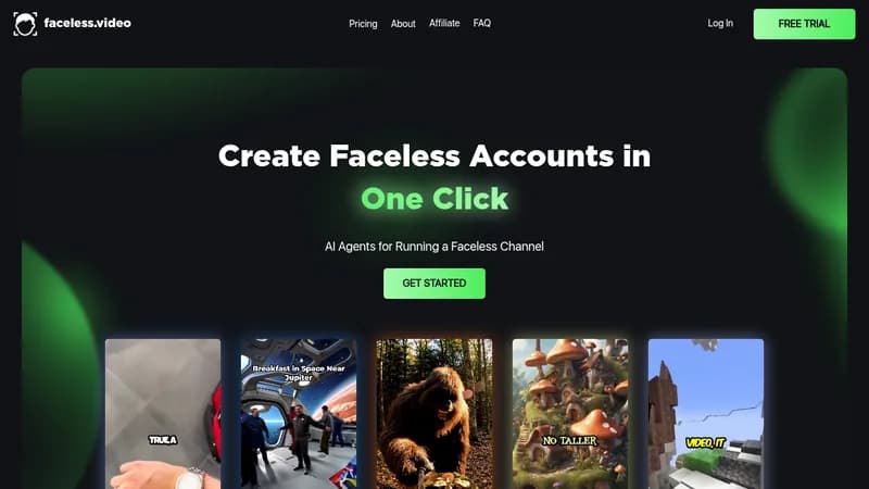 faceless.video website