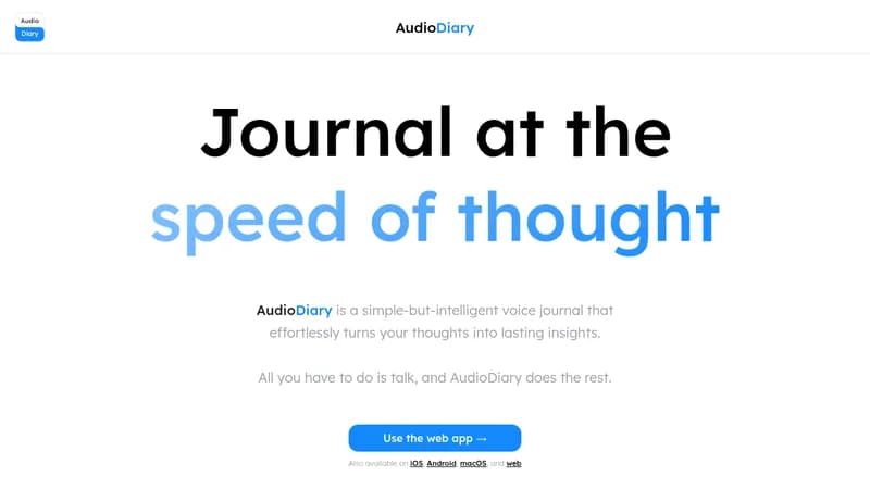 audiodiary website