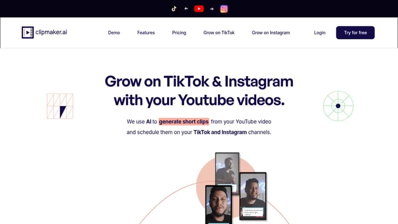 clipmaker.ai website