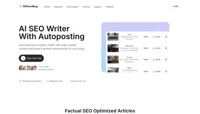 WPAutoBlog screenshot