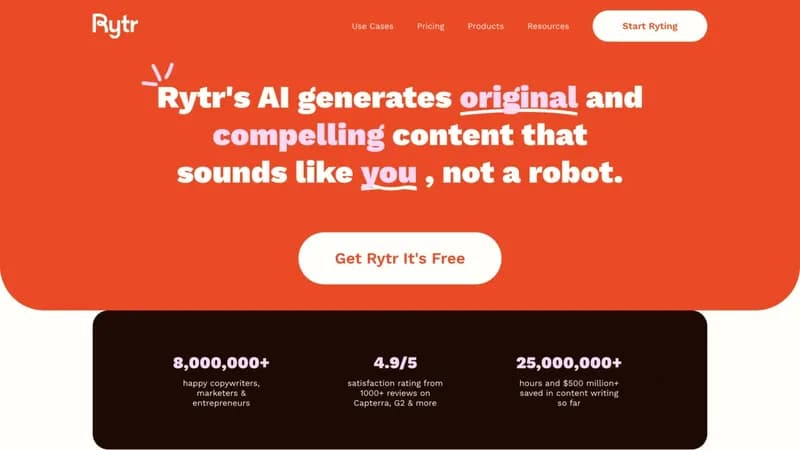 Rytr screenshot