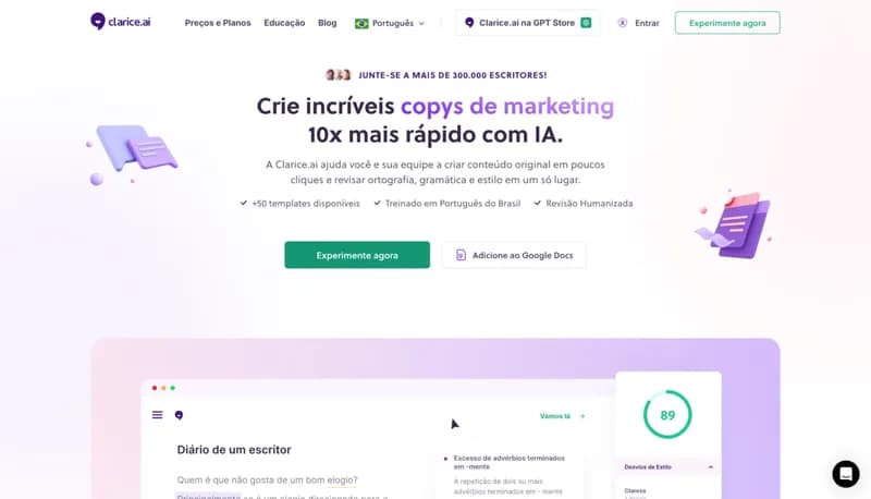 Clarice.ai screenshot