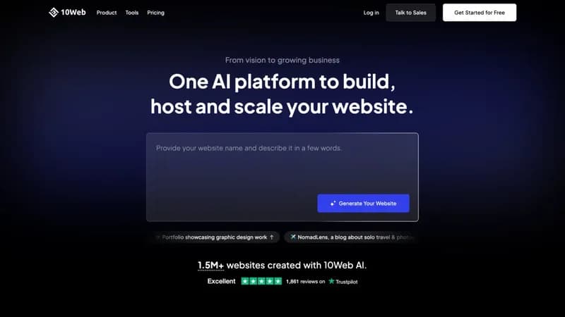 10Web screenshot