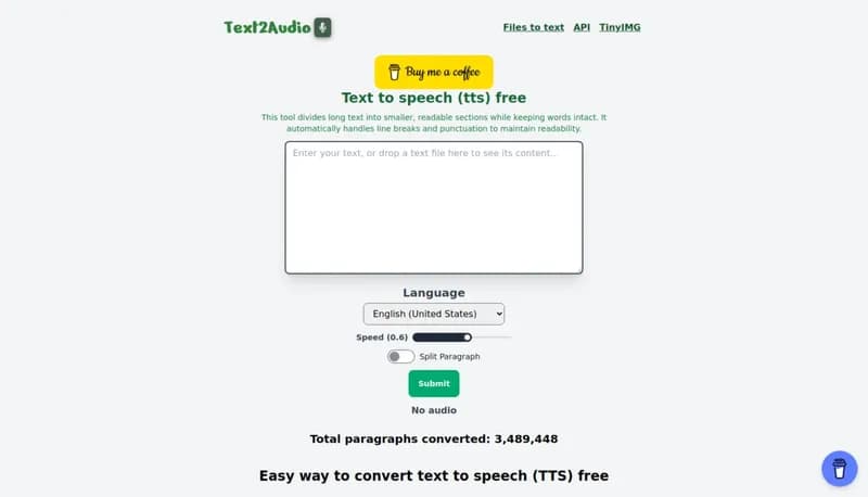 Text2Audio screenshot